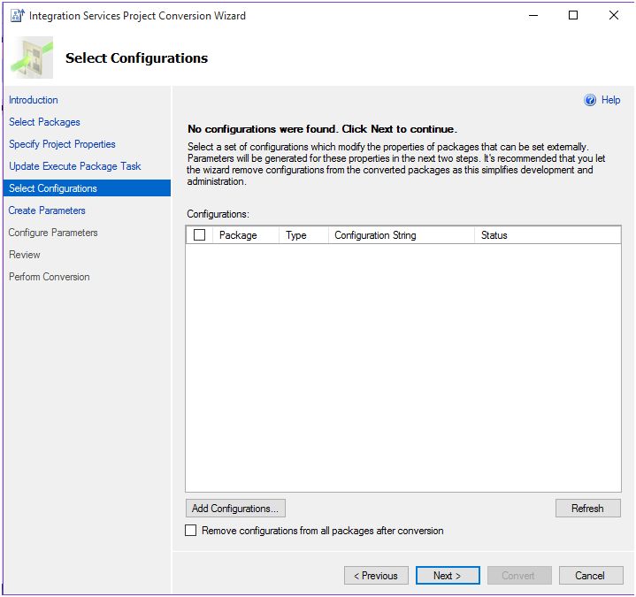 Execute package task